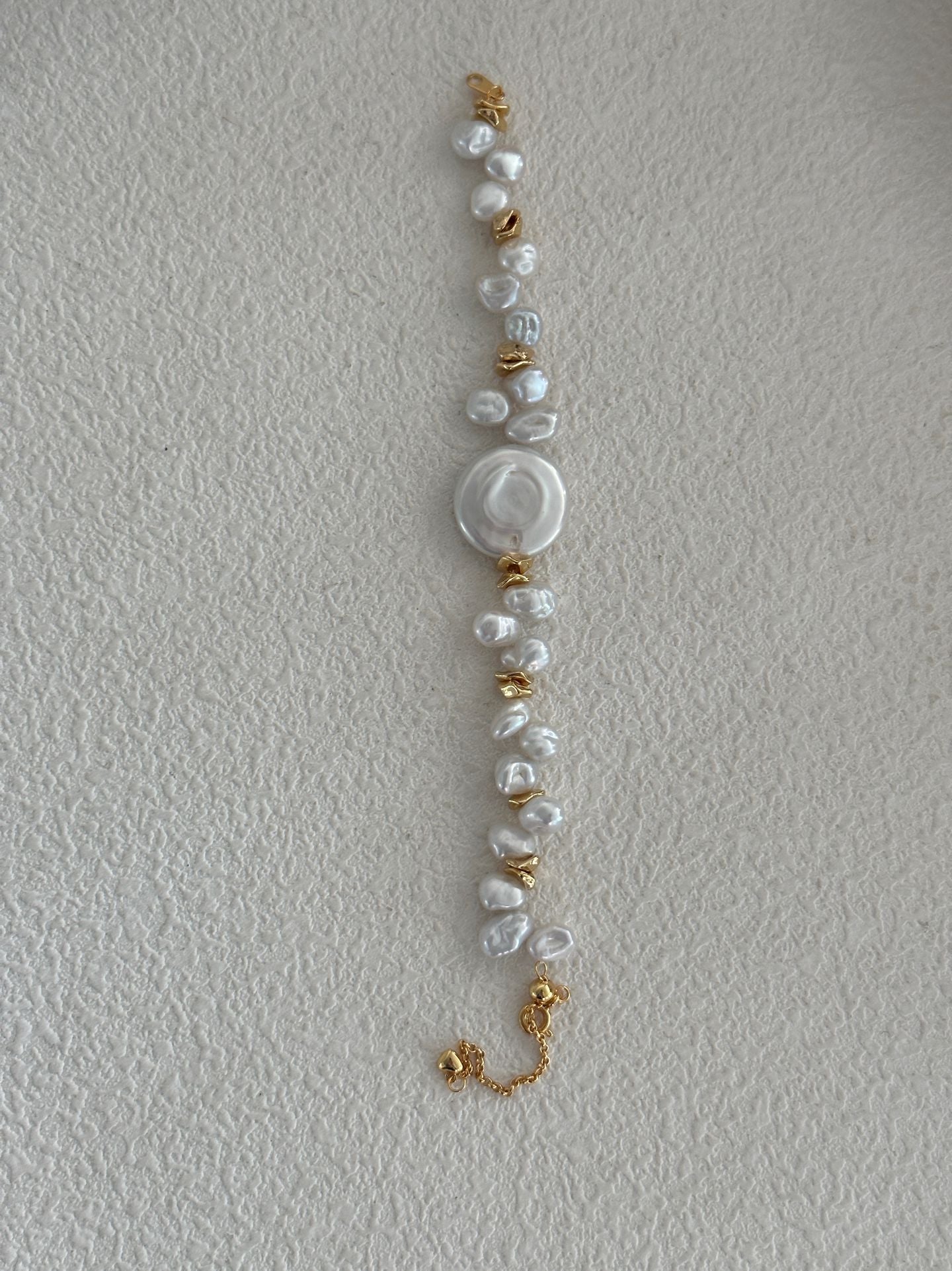Disc Keshi Bracelet