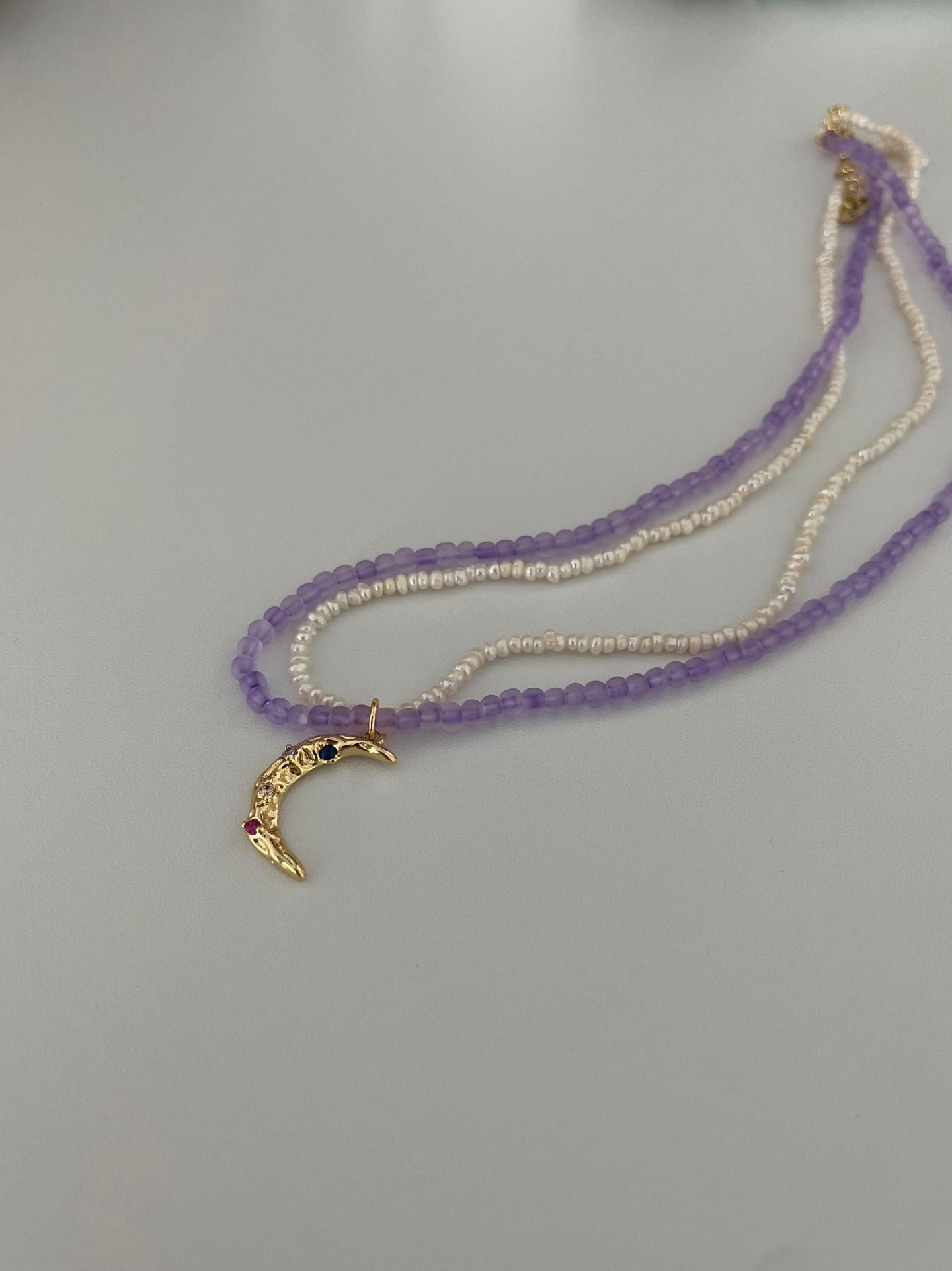 Moon Double Layer Necklace