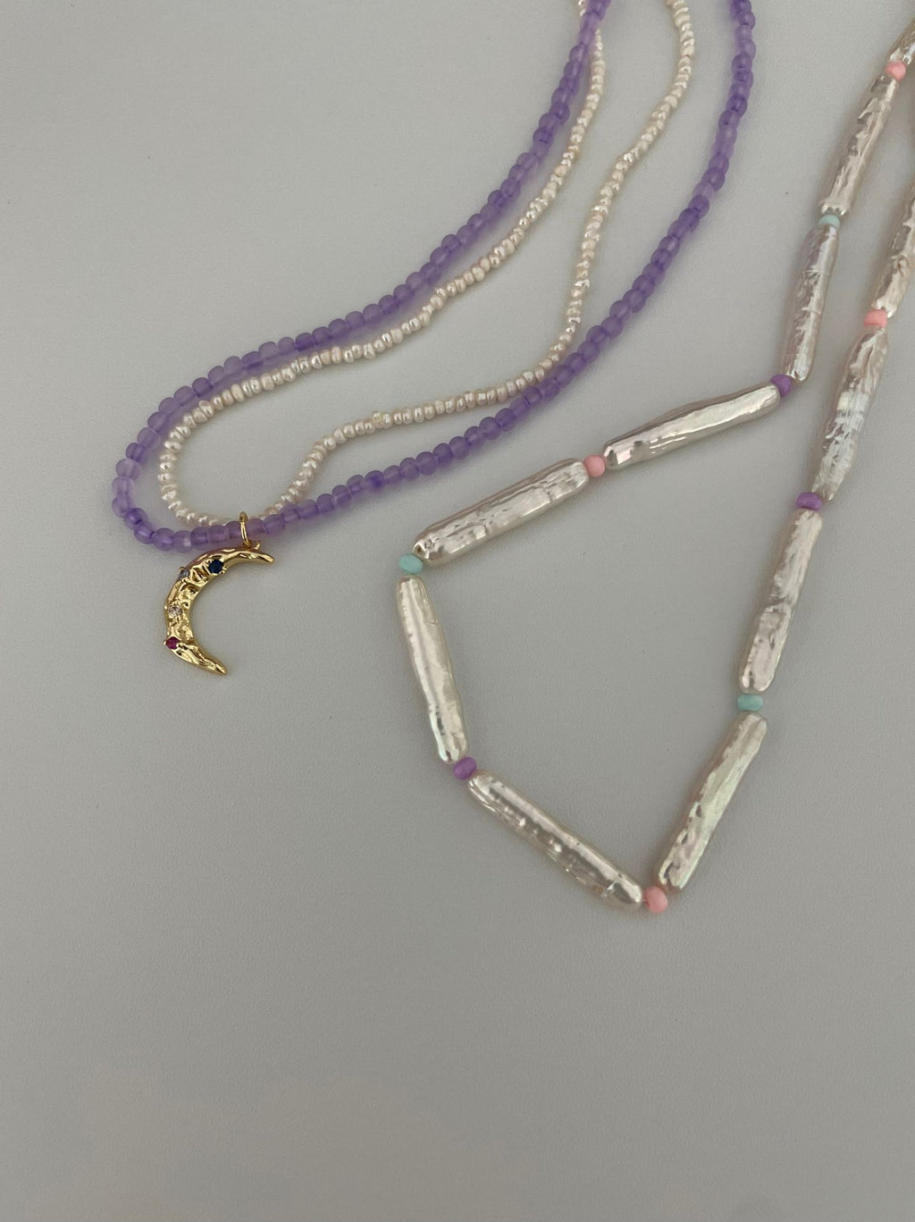 Moon Double Layer Necklace