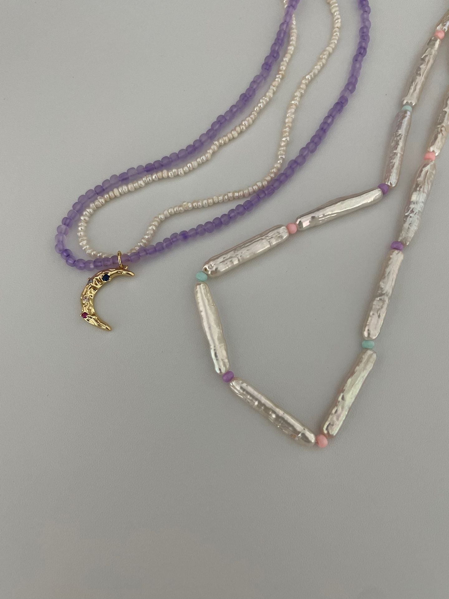 Moon Double Layer Necklace