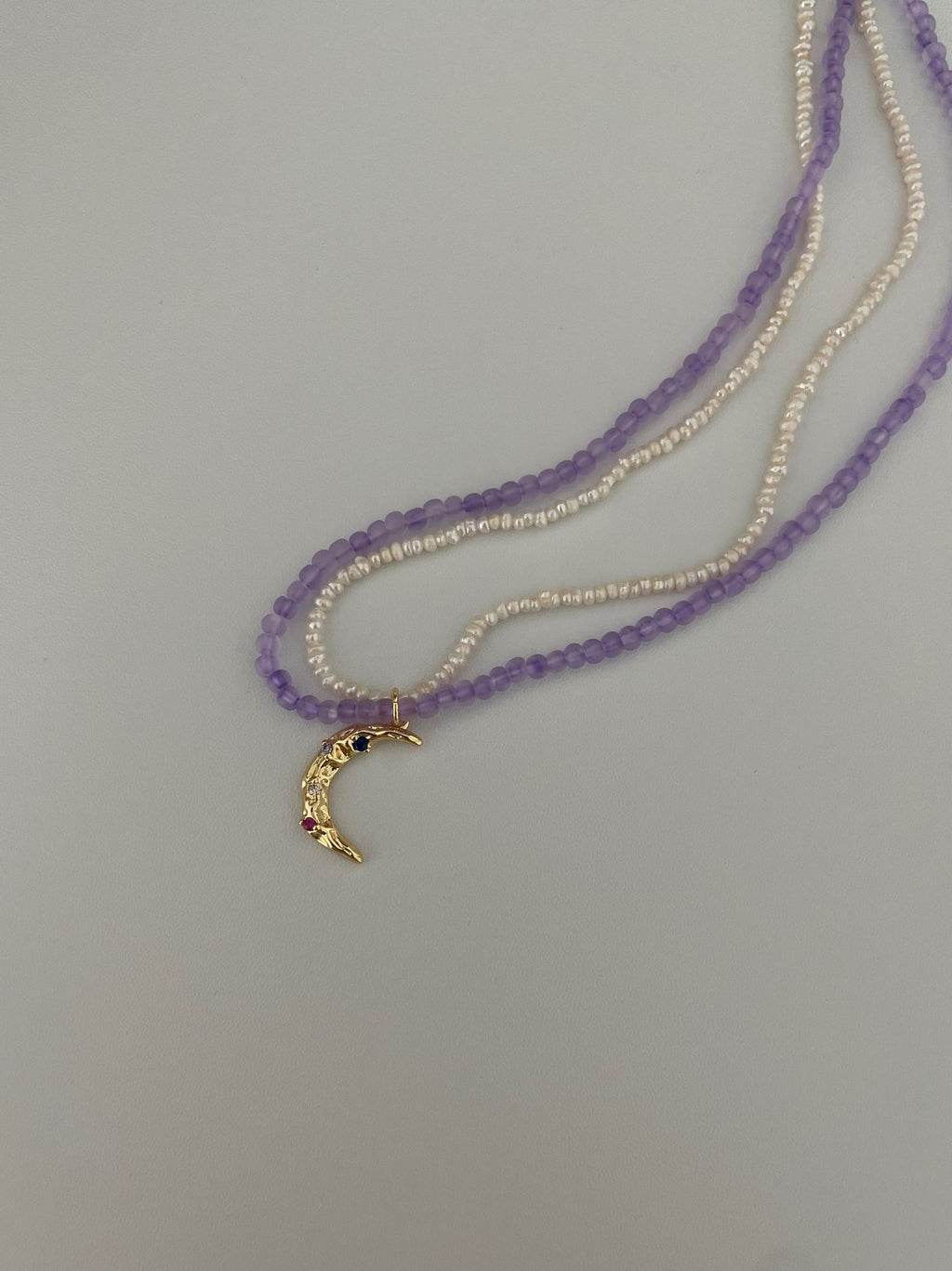 Moon Double Layer Necklace
