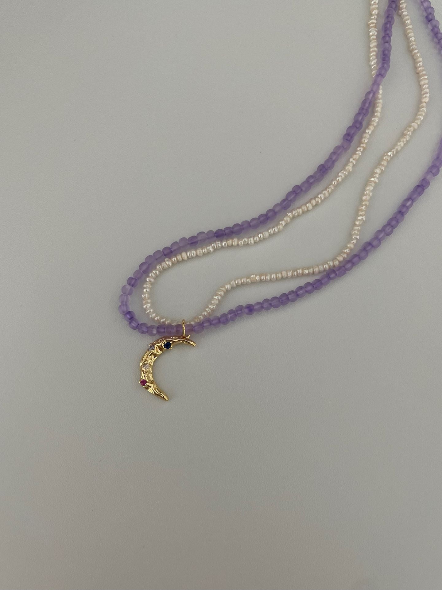 Moon Double Layer Necklace