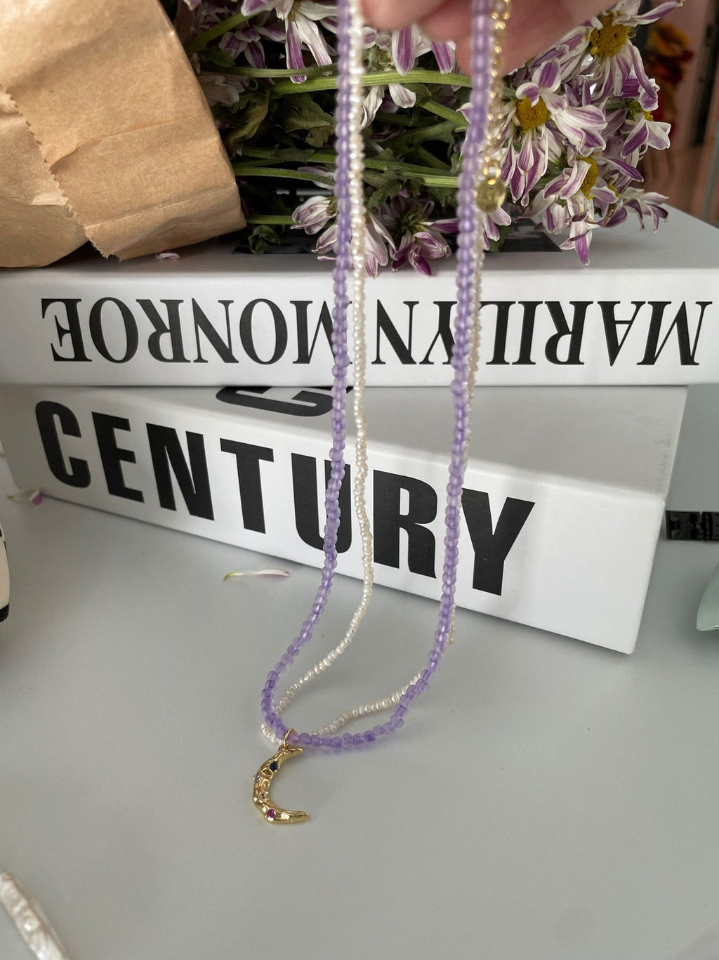Moon Double Layer Necklace