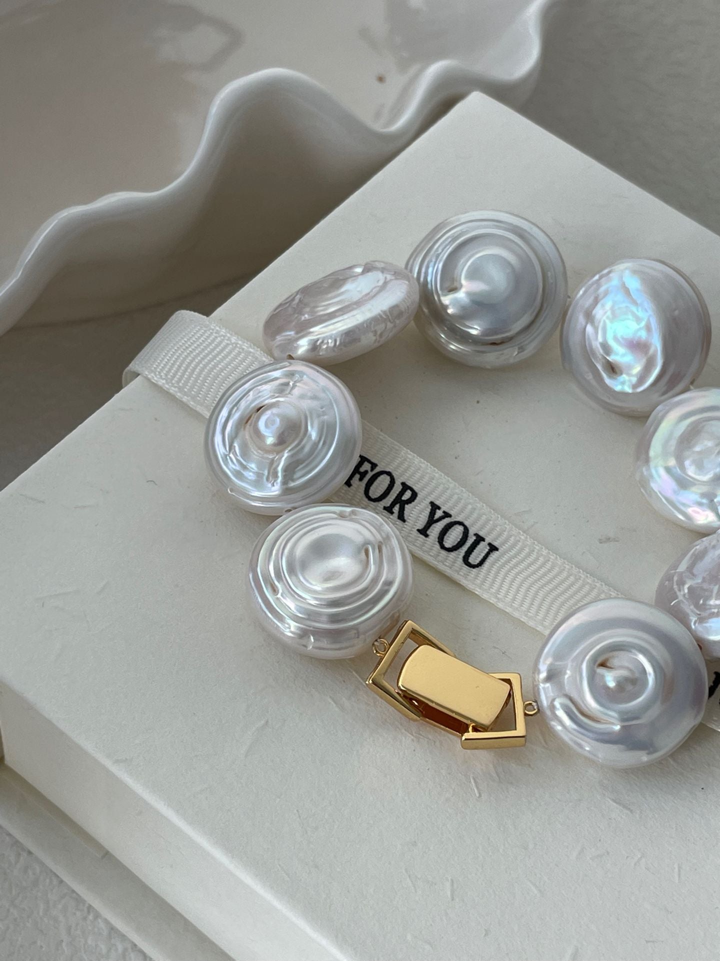 Baroque Pearl Holiday Bracelet - Festive Irregular Pearl Bracelet