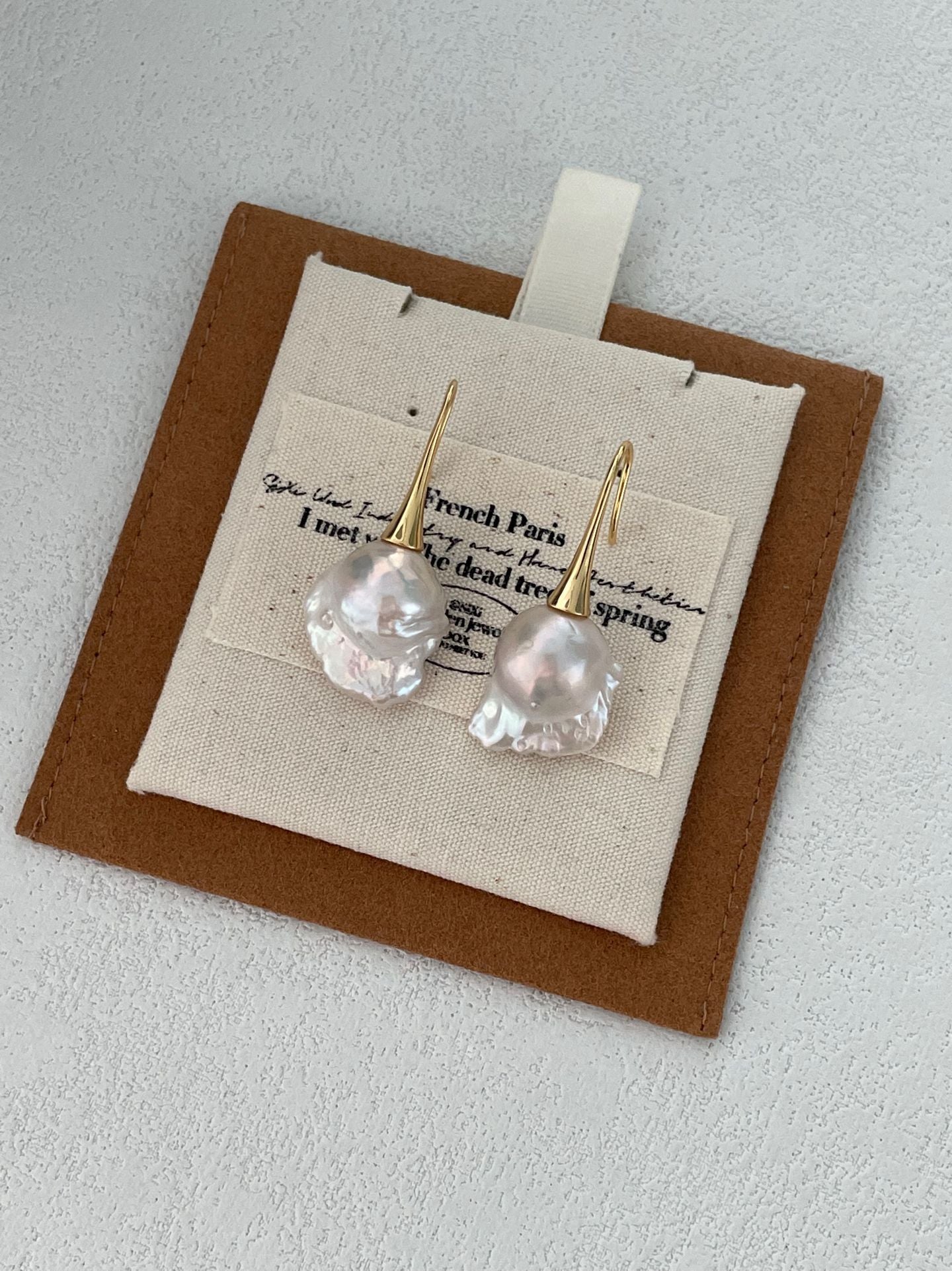 High Baroque Pearl Earrings - Premium Irregular Pearl Statement Earrings